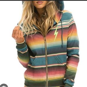 Aviator Nation Serape about Zip Kids Hoodie-size 4